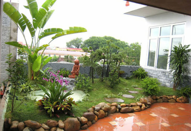 Mẫu tiểu cảnh sân vườn đẹp