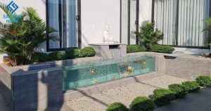 Một vài ưu điểm thiết kế hồ cá Koi bằng kính 